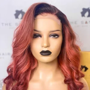 Straight Peruvian (4X4) Electric Orange Wig